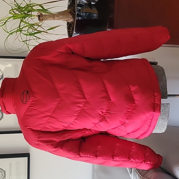 Harley-Davidson Puffer Jacket, Red, Large, EUC - Picture 3 of 12